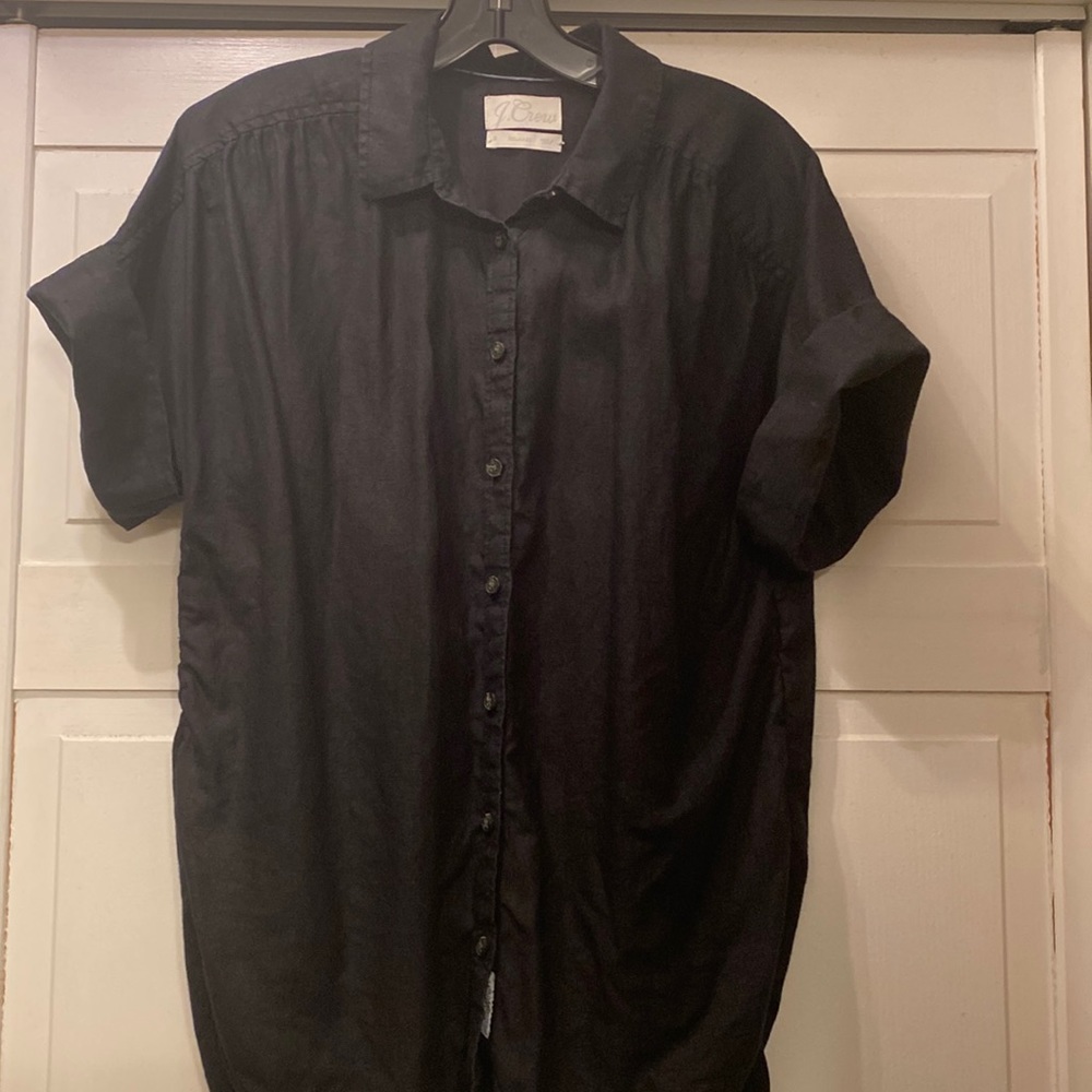 J. Crew relaxed fit short sleeve Baird McNutt Irish linen shirt. Size small